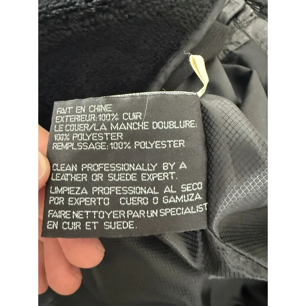 Phase Two Size XXLT Leather Hooded Removable Liner Parka Jacket Black Long Mens